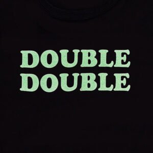 Black Cropped Double Double Tee - Image 2