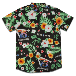 75th Anniversary Green & Black Hawaiian Shirt